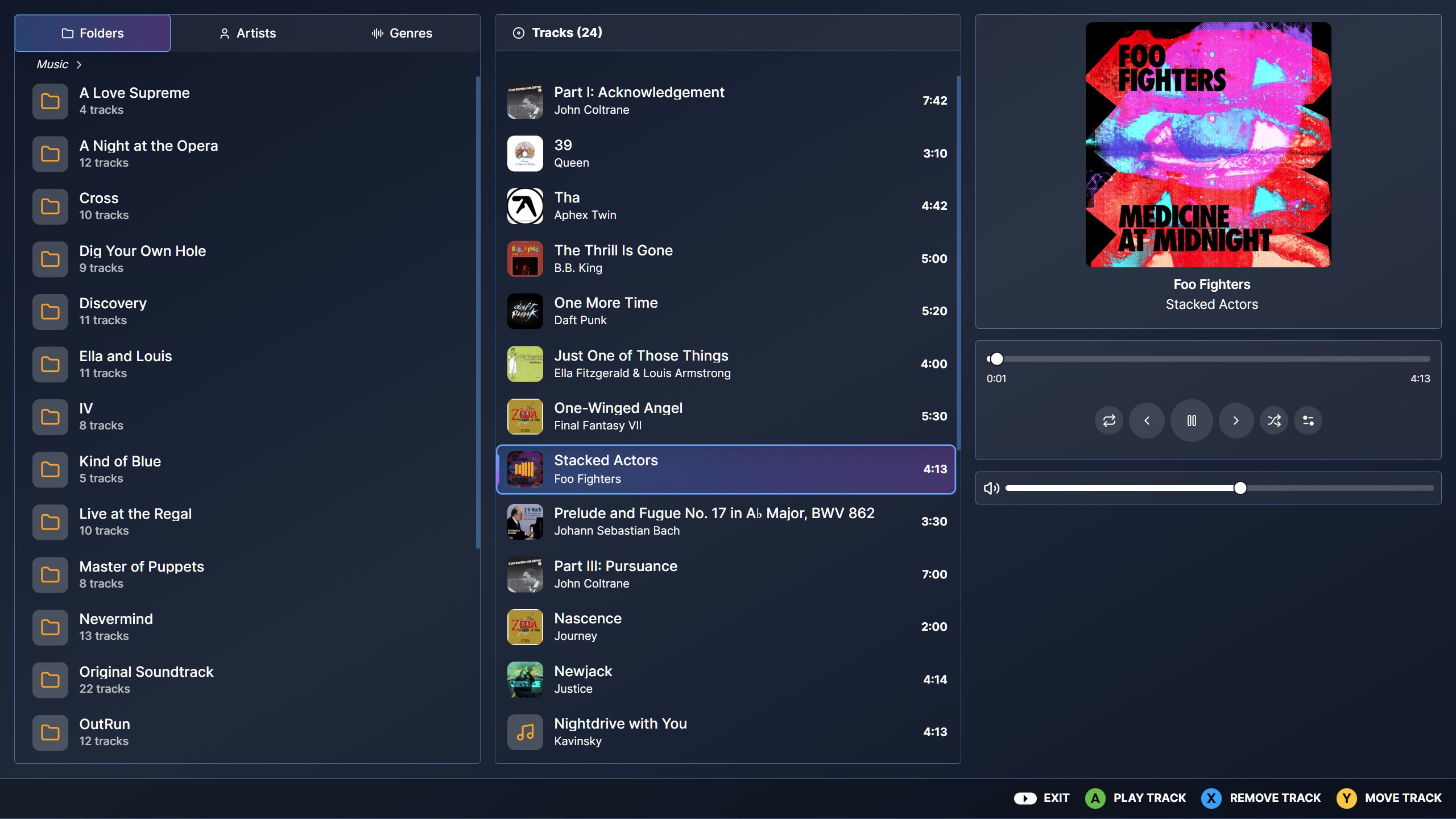 Music library view - Browse your audio collection on Steam Deck