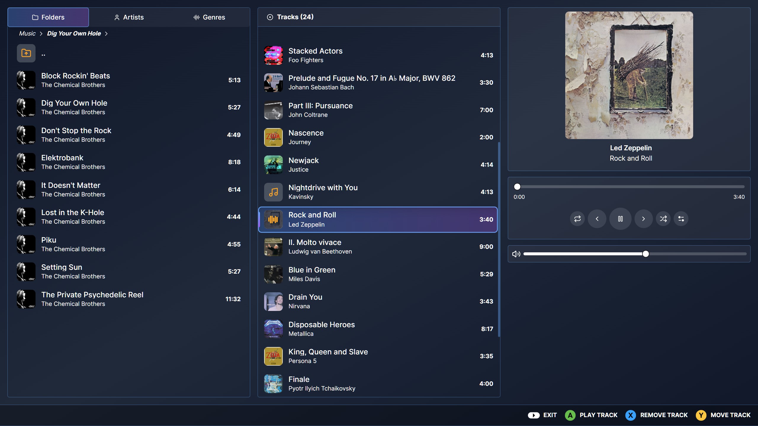 ABXY Player fullscreen mode - Immersive audio player experience