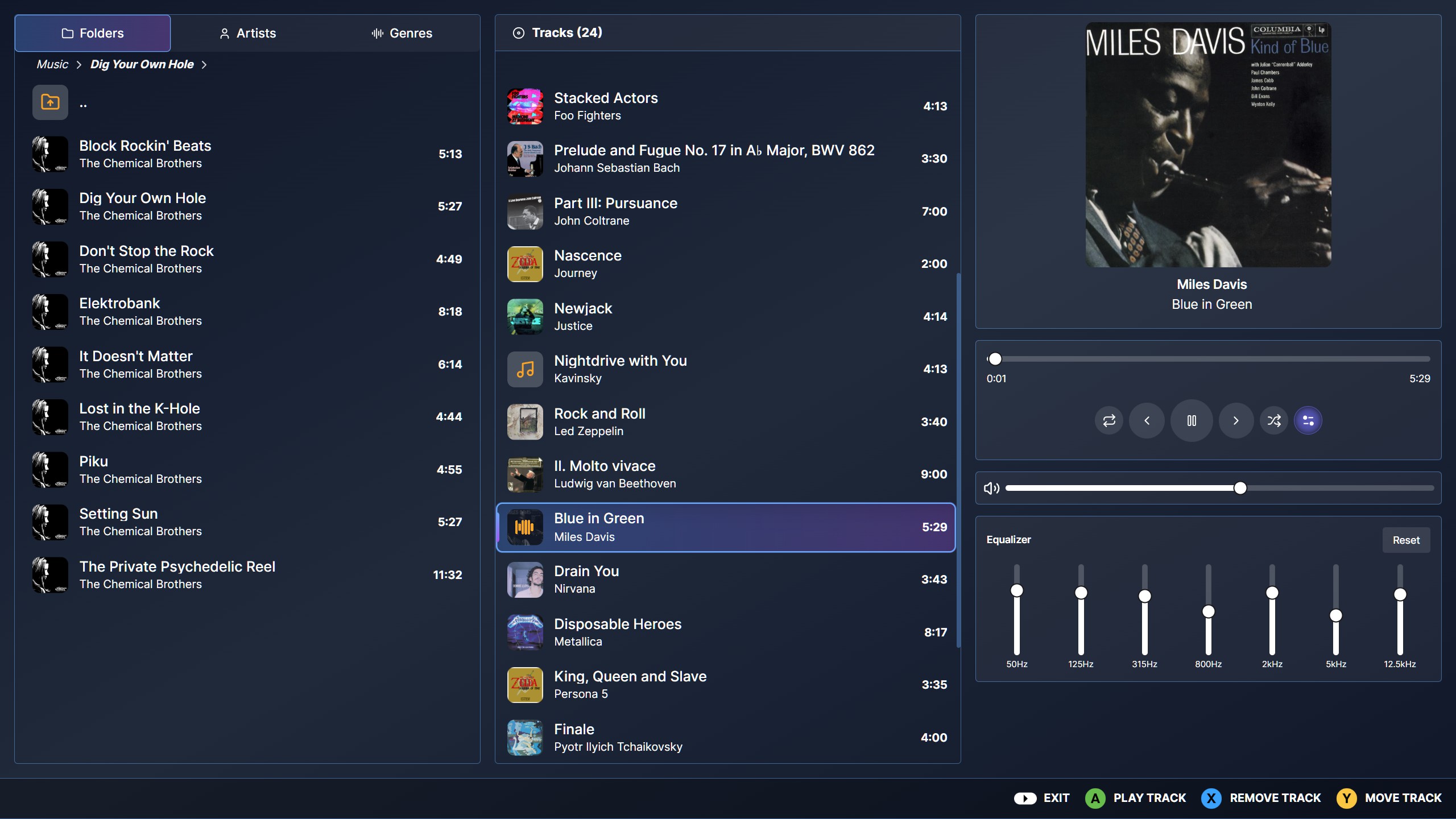 ABXY Player interface screenshot